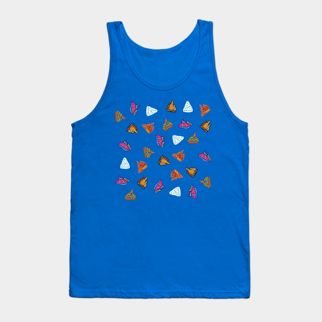 Mountain Range Travel Stickers Pattern Tank Top by Heyday Threads
